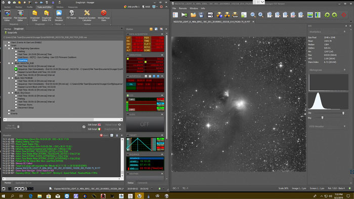 Voyager software main interface screenshot