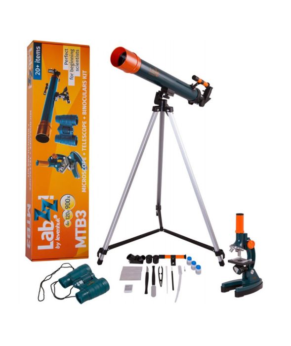 Kit telescopio, microscopio e binocolo Levenhuk LabZZ MTB3