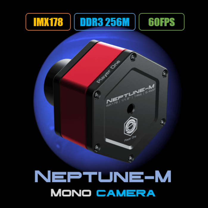 Camera planetaria Player One Astronomy Neptune-M USB3.0 Mono (IMX178)