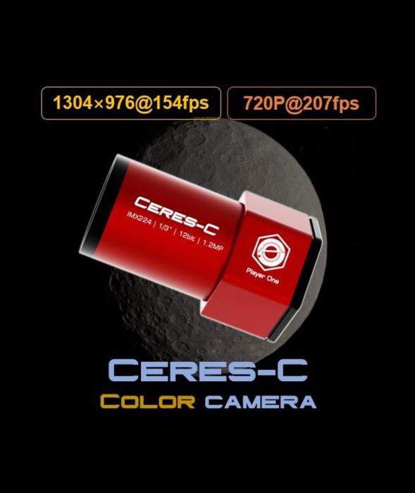 Camera per autoguida Player One Astronomy Ceres-C USB3.0 Colore (IMX224)