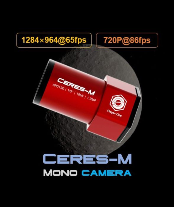 Camera per autoguida Player One Astronomy Ceres-M USB3.0 Mono (AR0130)